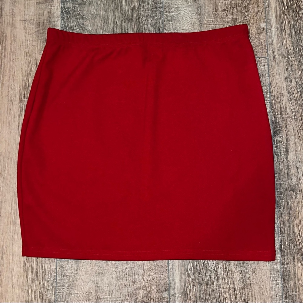 NWOT Shein Red Mini Skirt